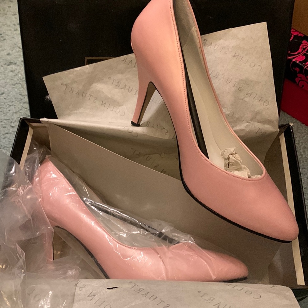 Colin Stuart Pink Pearl pumps